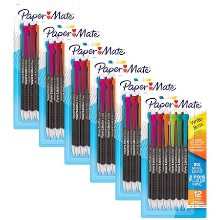 Paper Mate Write Bros Mechanical Pencil, 0.7mm, Assorted, 72PK 2104216